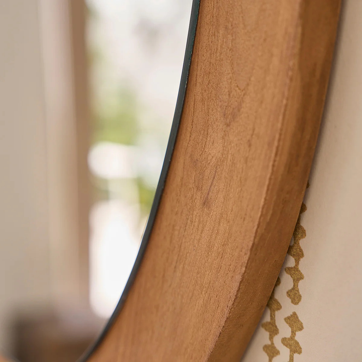 Miroir organique en bois de teck 90x60 cm - Image 4