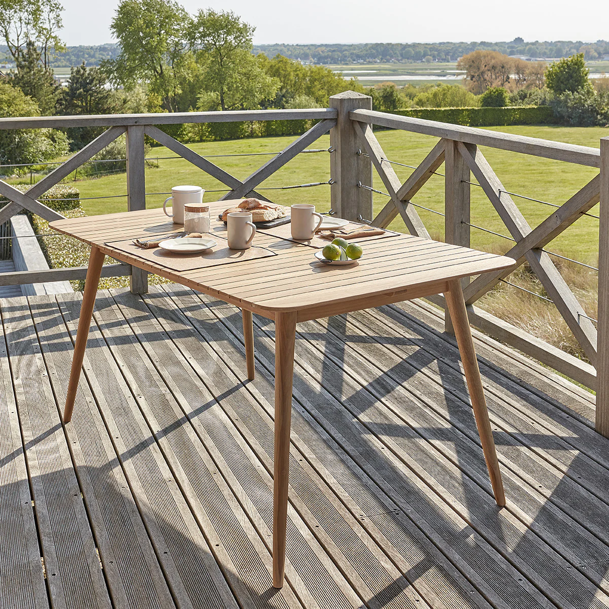 Salon de jardin en teck massif 4/6 pers. - Image 3