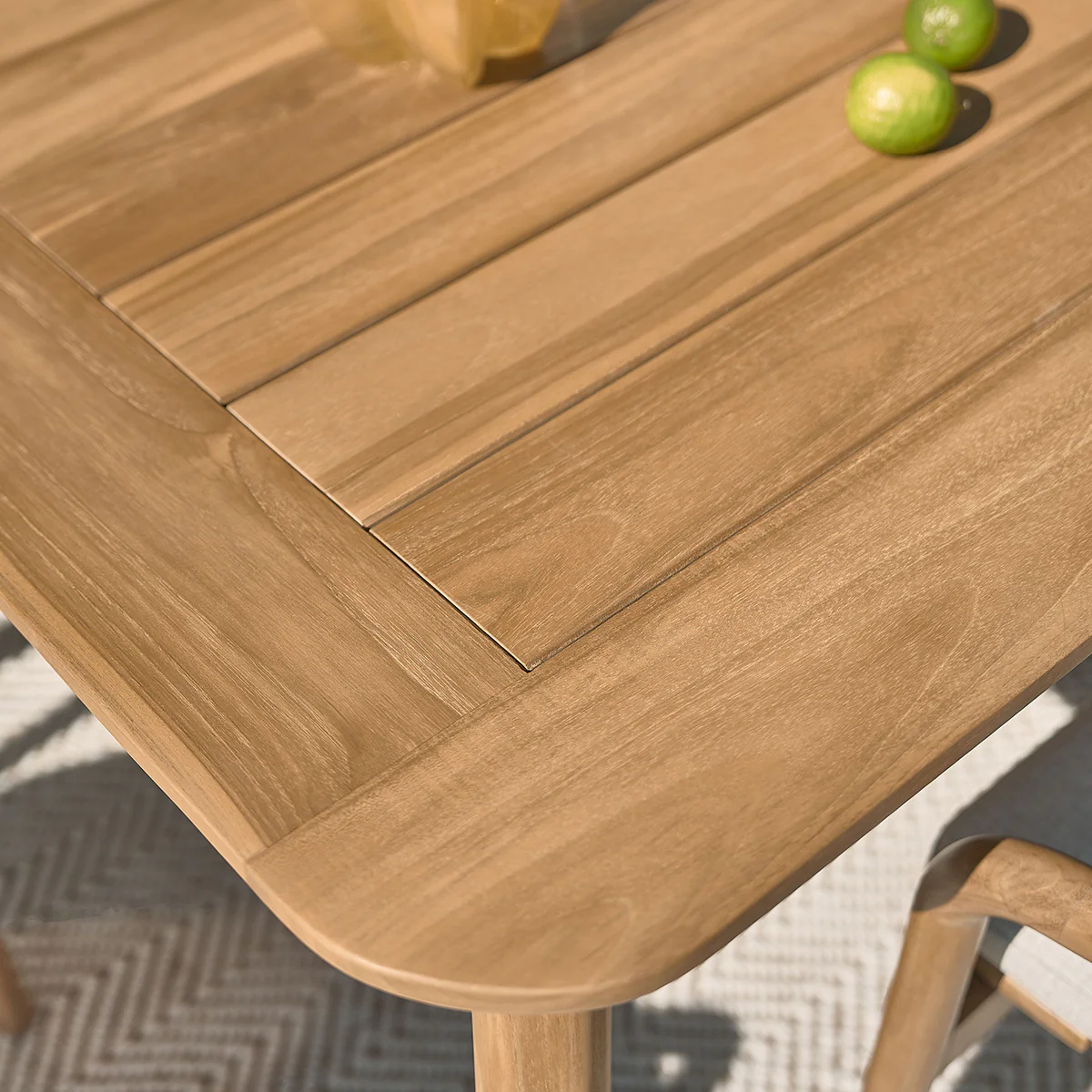 Salon de jardin en teck massif extensible 6/8 pers. - Image 5
