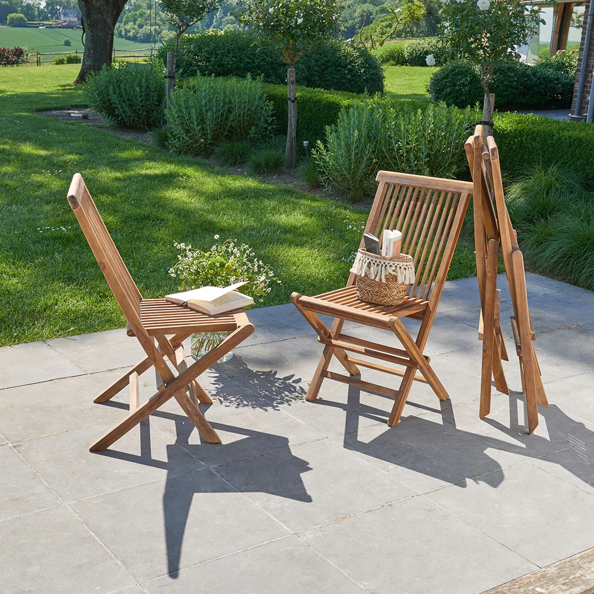 Salon de jardin en teck huilé massif 8/10 pers. - Image 6