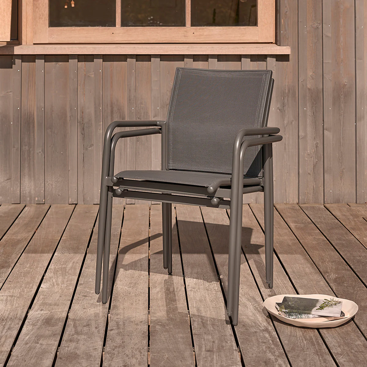 Salon de jardin en aluminium extensible gris 6/8 pers. - Image 7