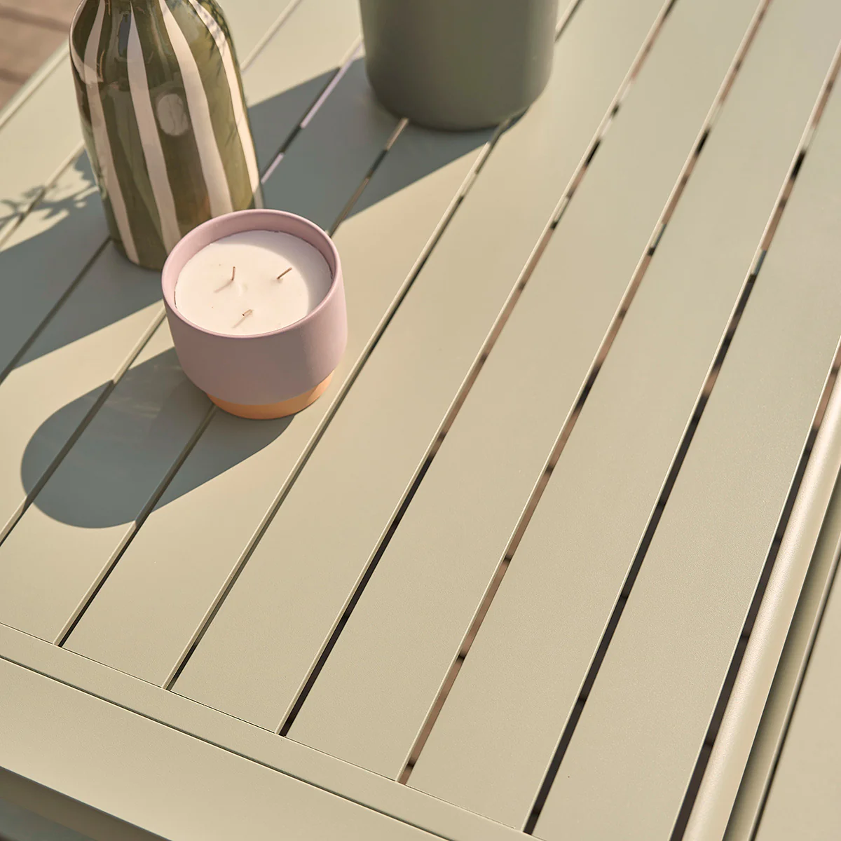 Salon de jardin en aluminium vert 4/6 pers. - Image 6