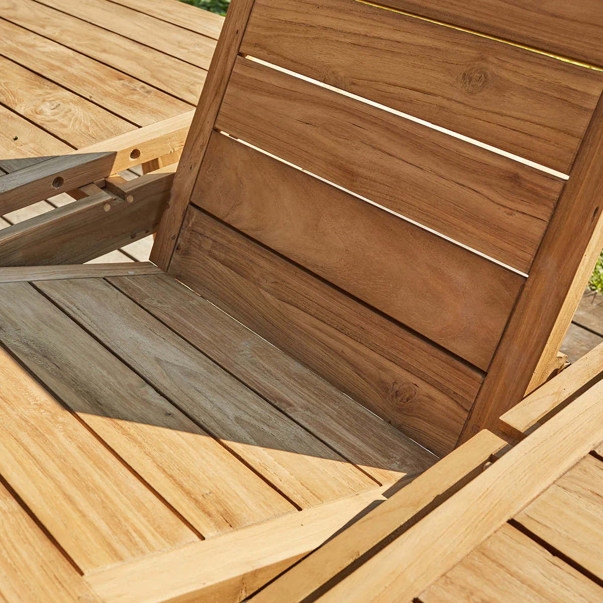 Salon de jardin en teck extensible 6 pers. - Image 5