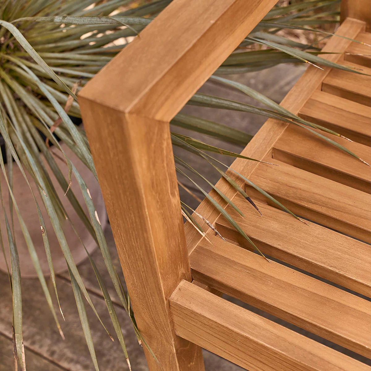 Banc de jardin en teck massif 160 cm - Image 4