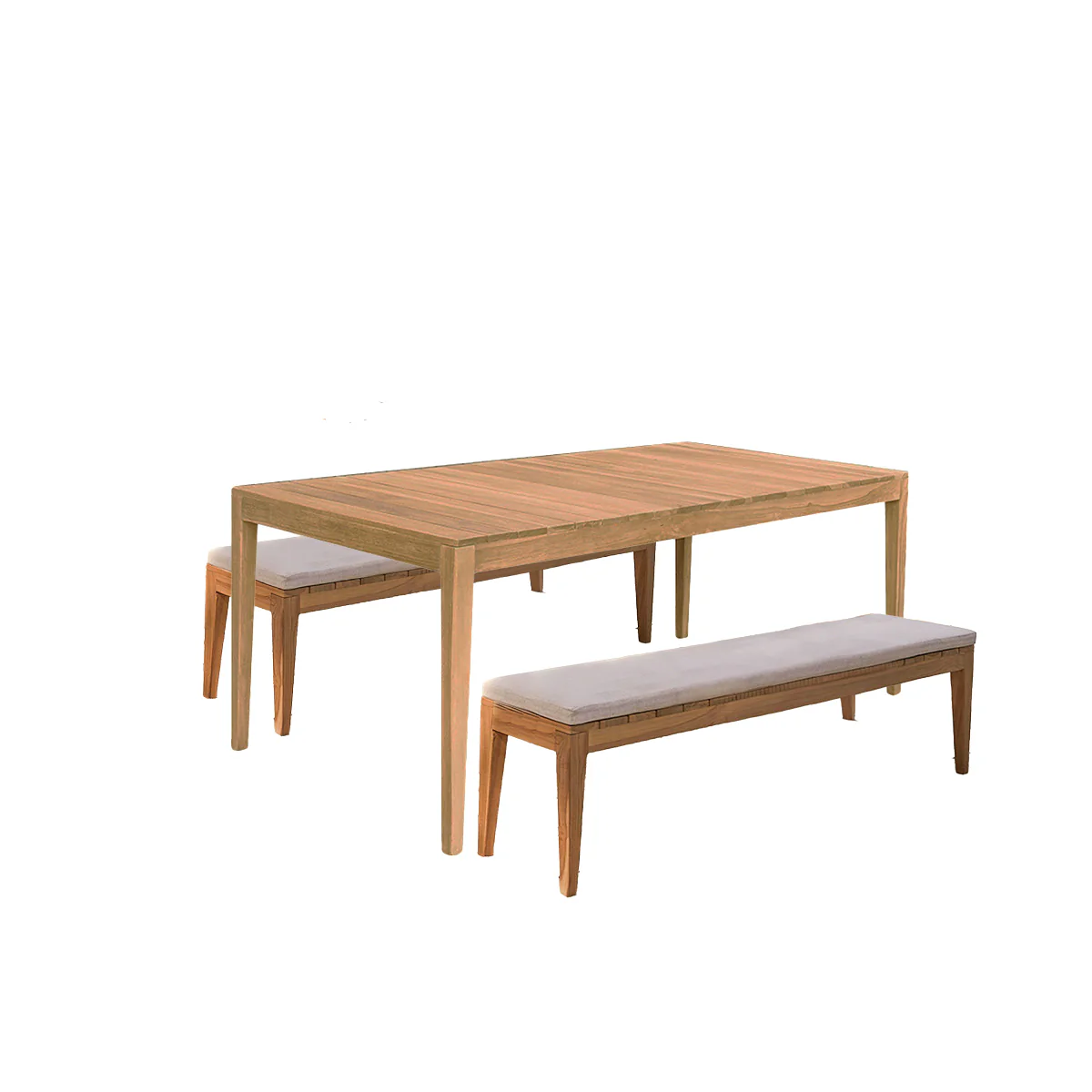 Salon de jardin en teck massif 6/8 pers. coussins inclus - Image 2