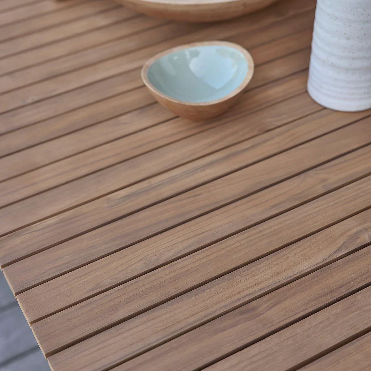 Salon de jardin en teck massif et aluminium 6/8 pers. - Image 4
