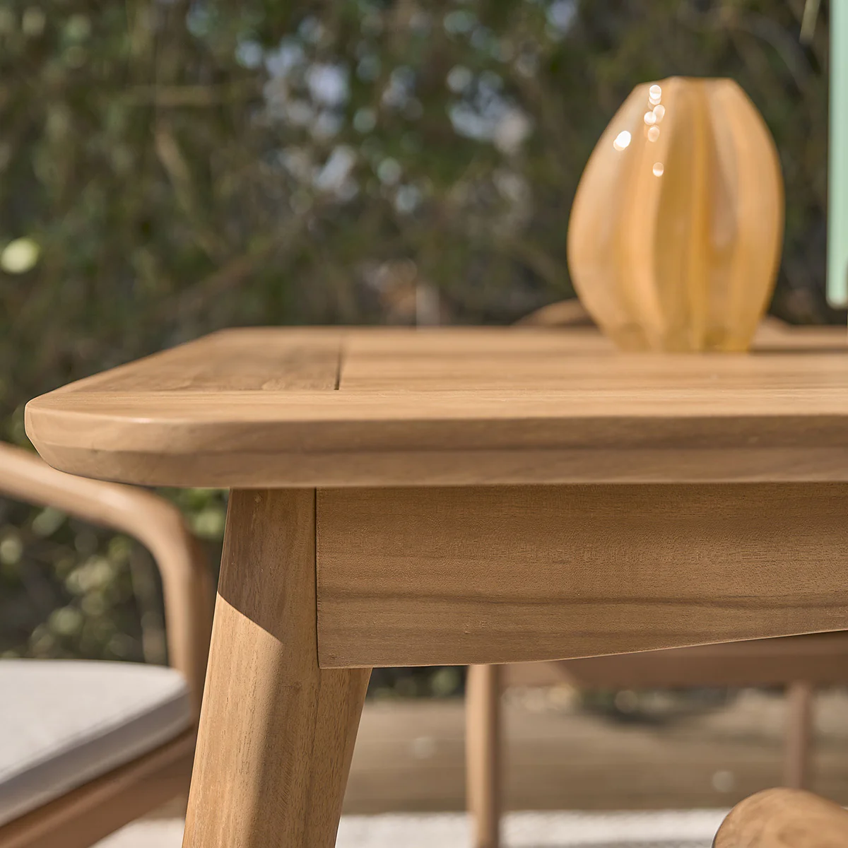 Salon de jardin en teck massif extensible 6/8 pers. - Image 5