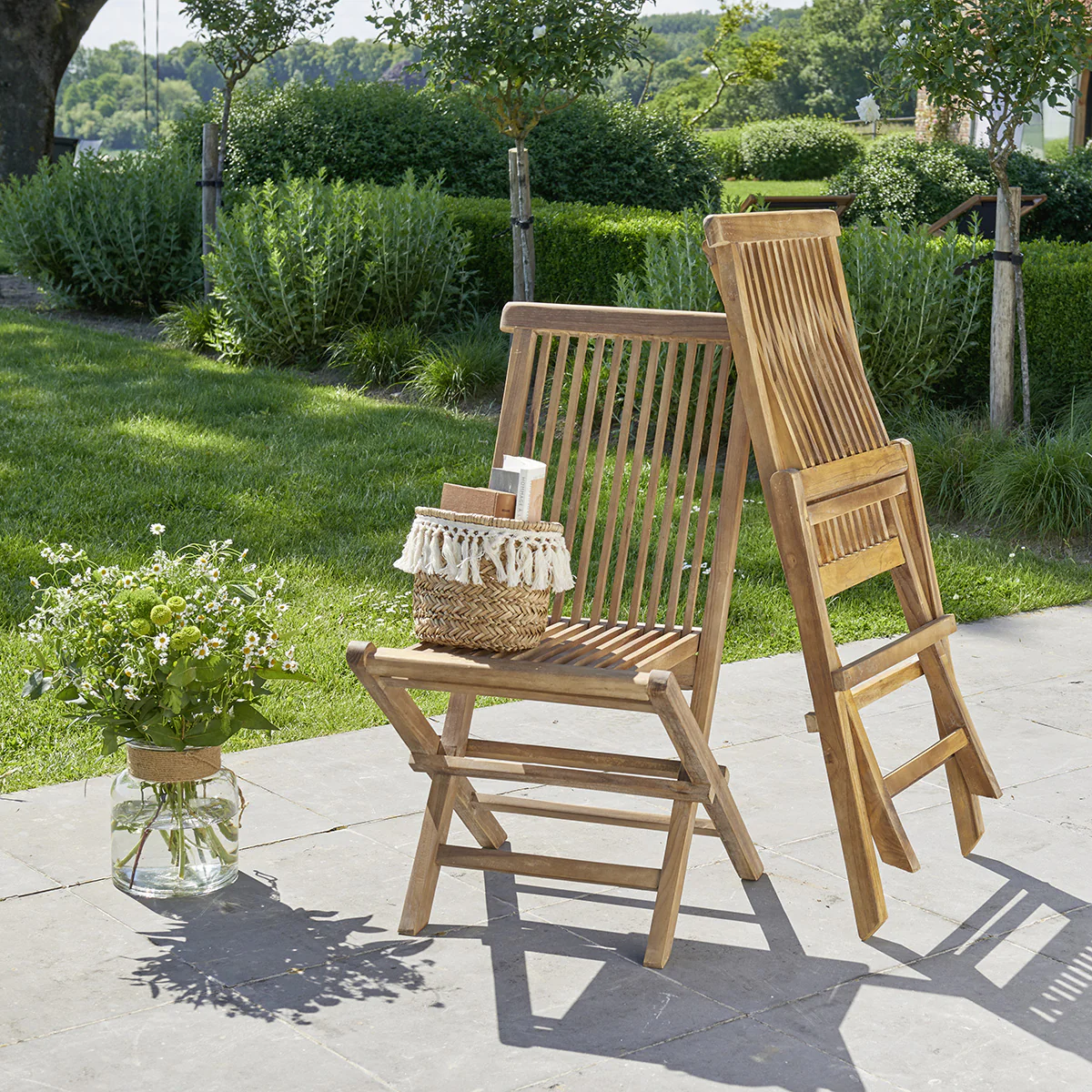 Salon de jardin en teck huilé massif extensible 6/8 pers. - Image 6