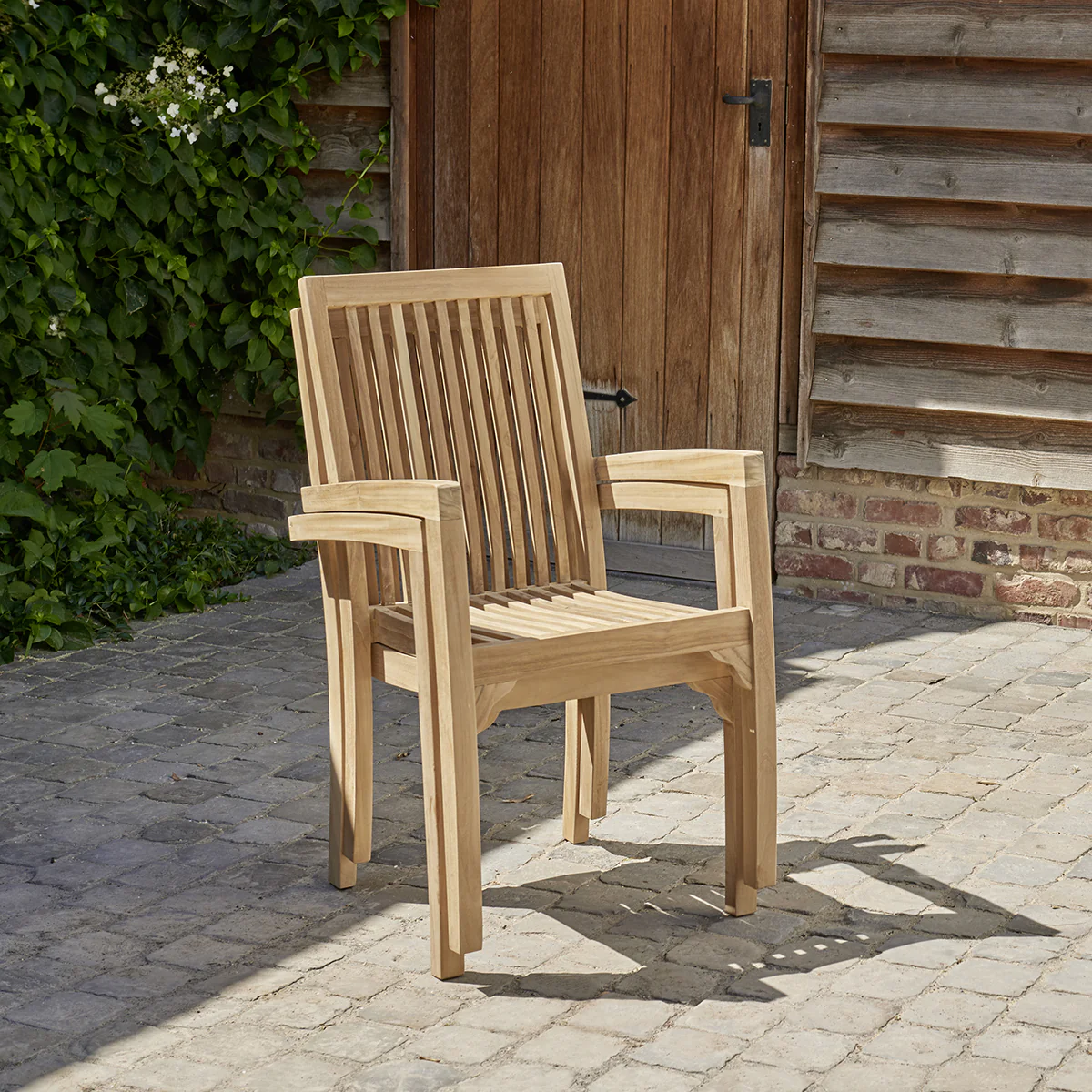 Salon de jardin en teck massif extensible 8/10 pers. - Image 6
