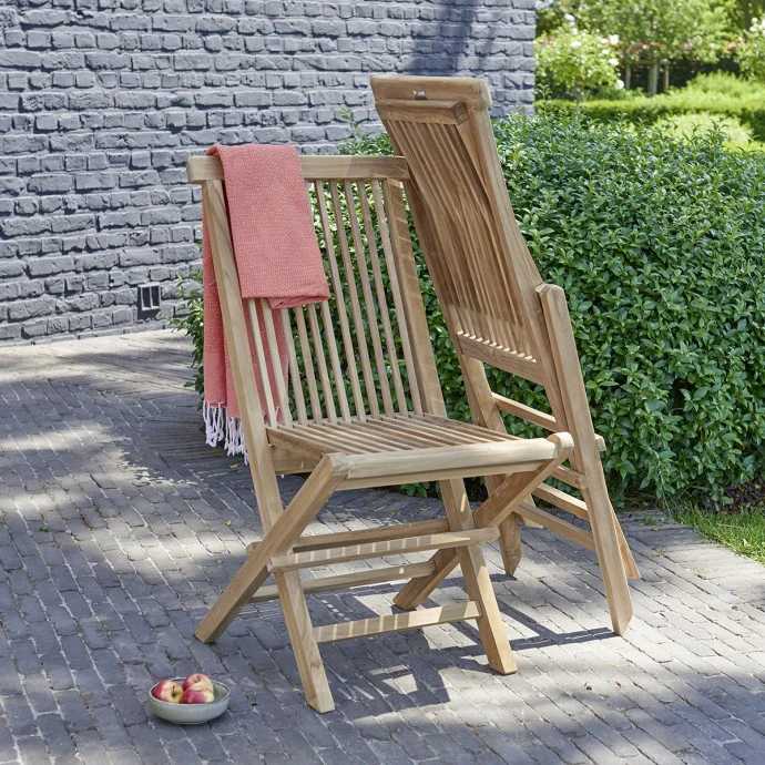 Salon de jardin en teck massif extensible 8/10 pers. - Image 9