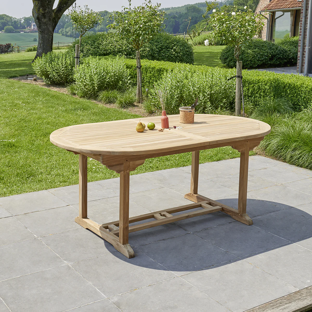 Salon de jardin extensible en teck 8 à 10 places - Image 3