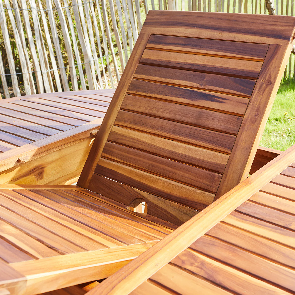 Salon de jardin en teck huilé massif extensible 4/8 pers. - Image 6