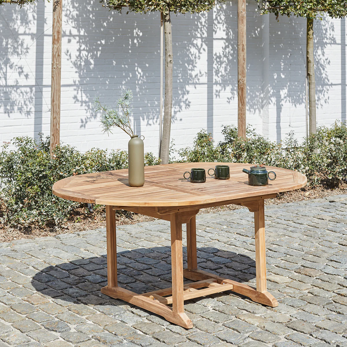 Salon de jardin en teck massif extensible 6/8 pers. - Image 3