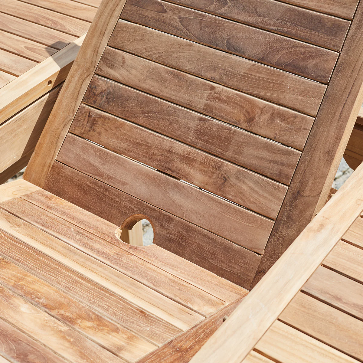 Salon de jardin en teck massif extensible 6/8 pers. - Image 5