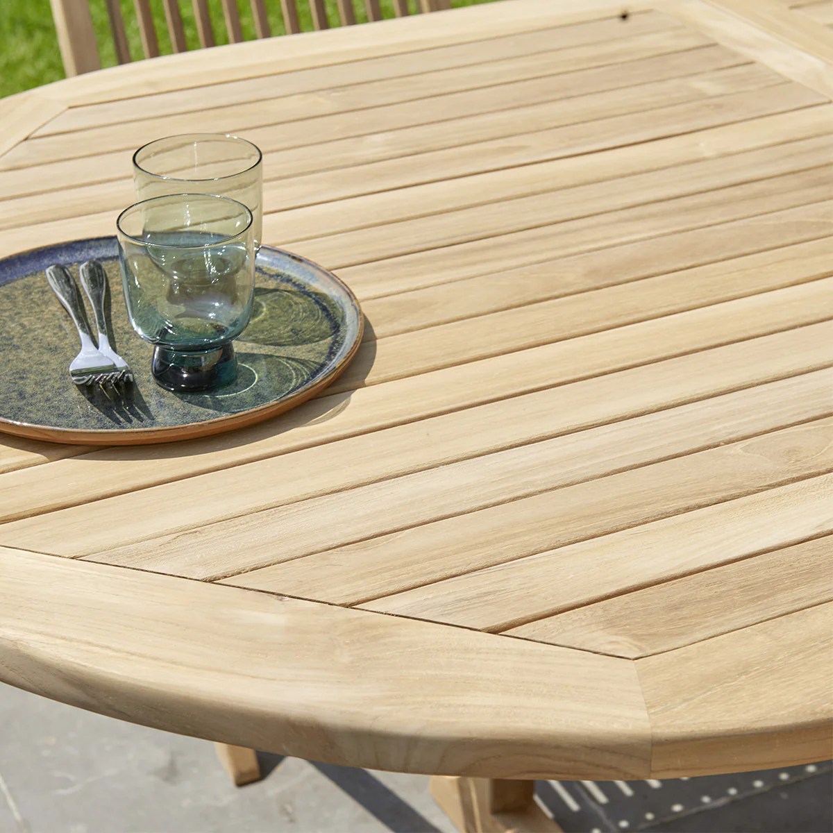 Salon de jardin en teck massif extensible 8/10 pers. - Image 5