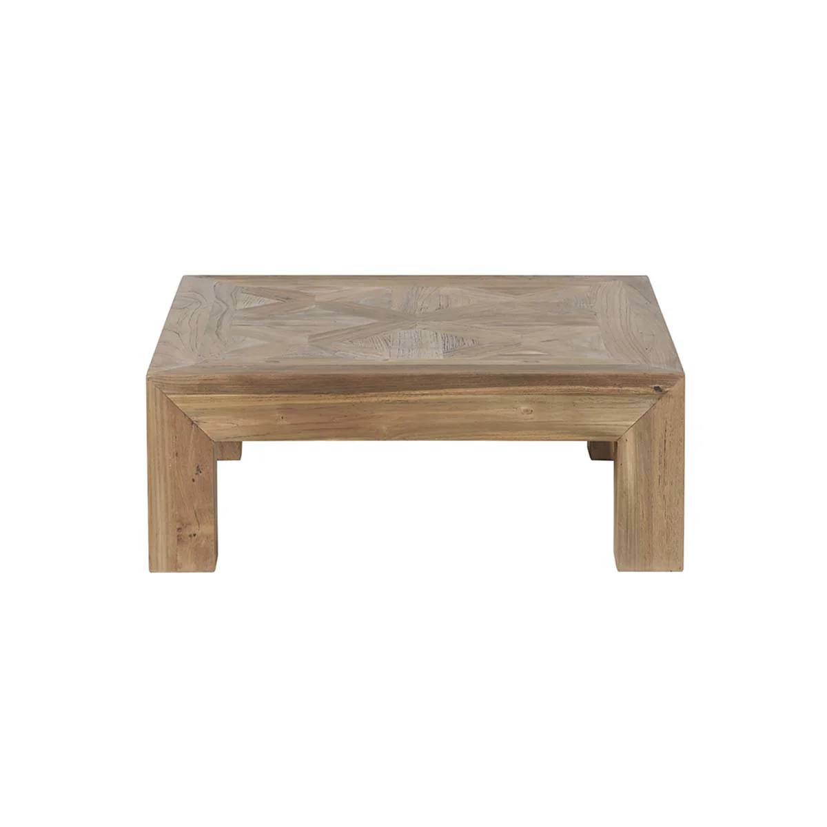 Table basse en teck massif recyclé 80 cm - Image 2