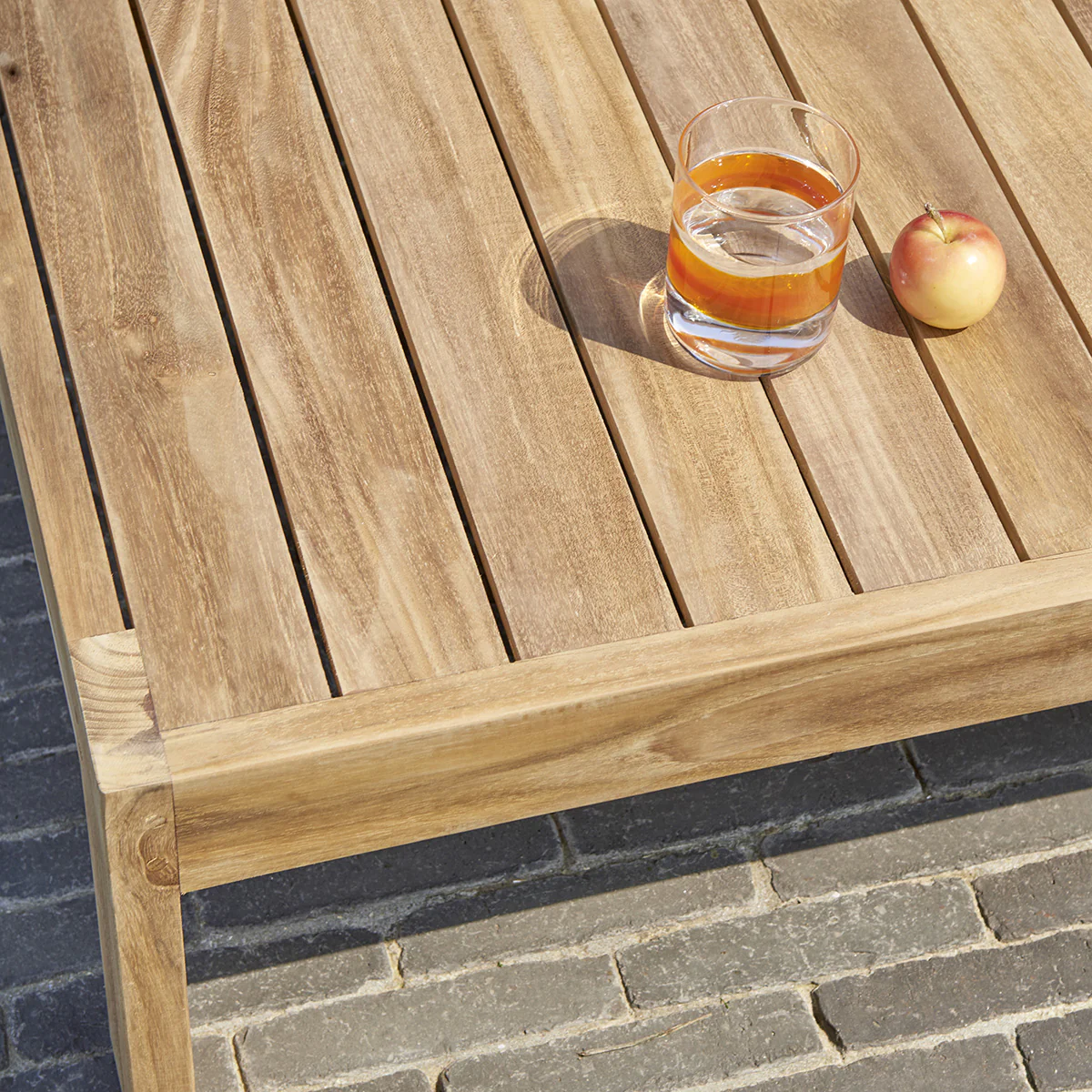 Table basse de jardin en teck 102 cm - Image 4