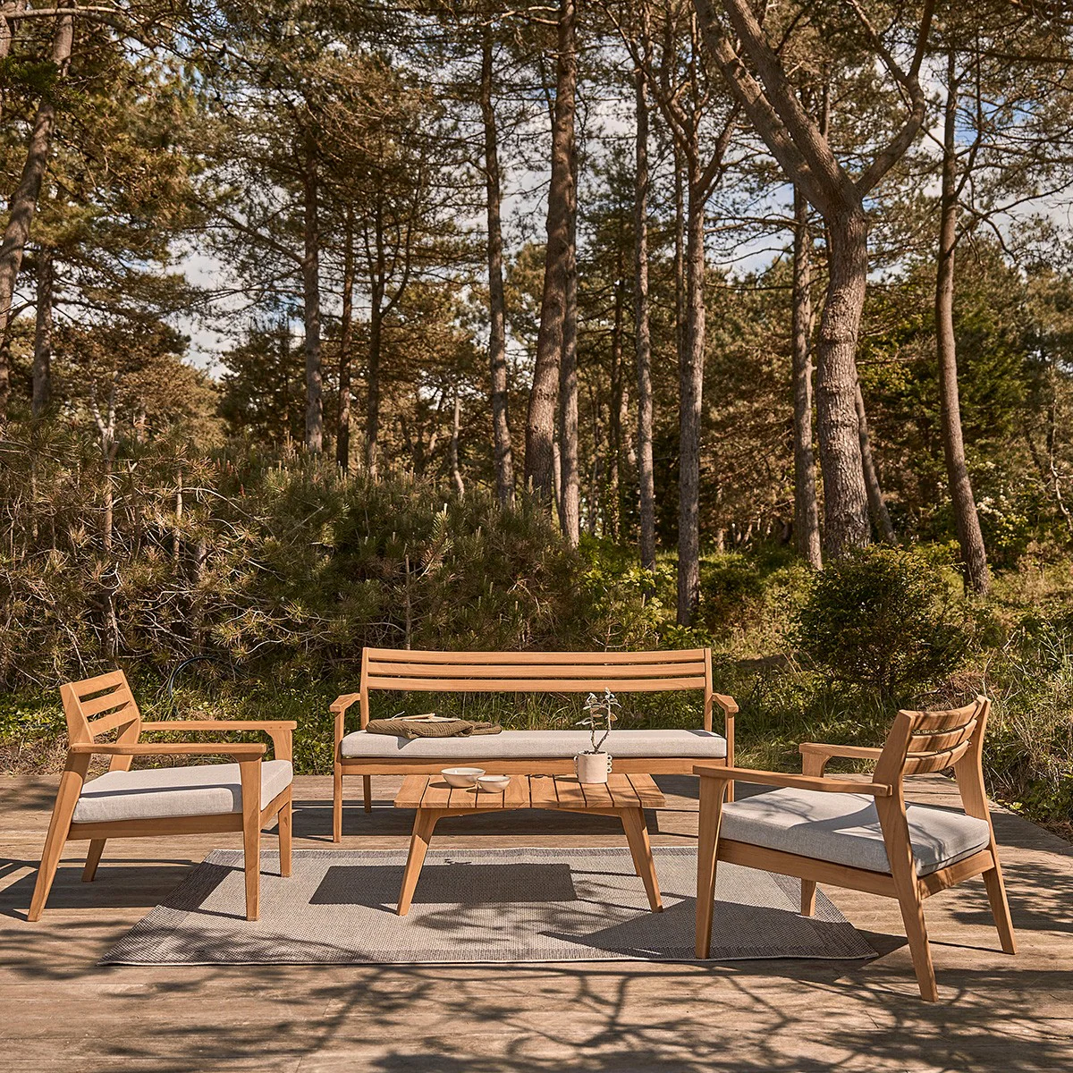 Table basse de jardin en teck massif - Image 6