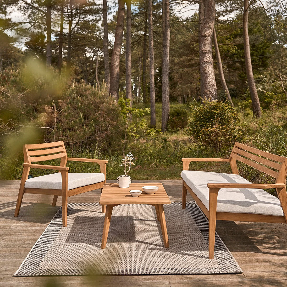Table basse de jardin en teck massif - Image 7