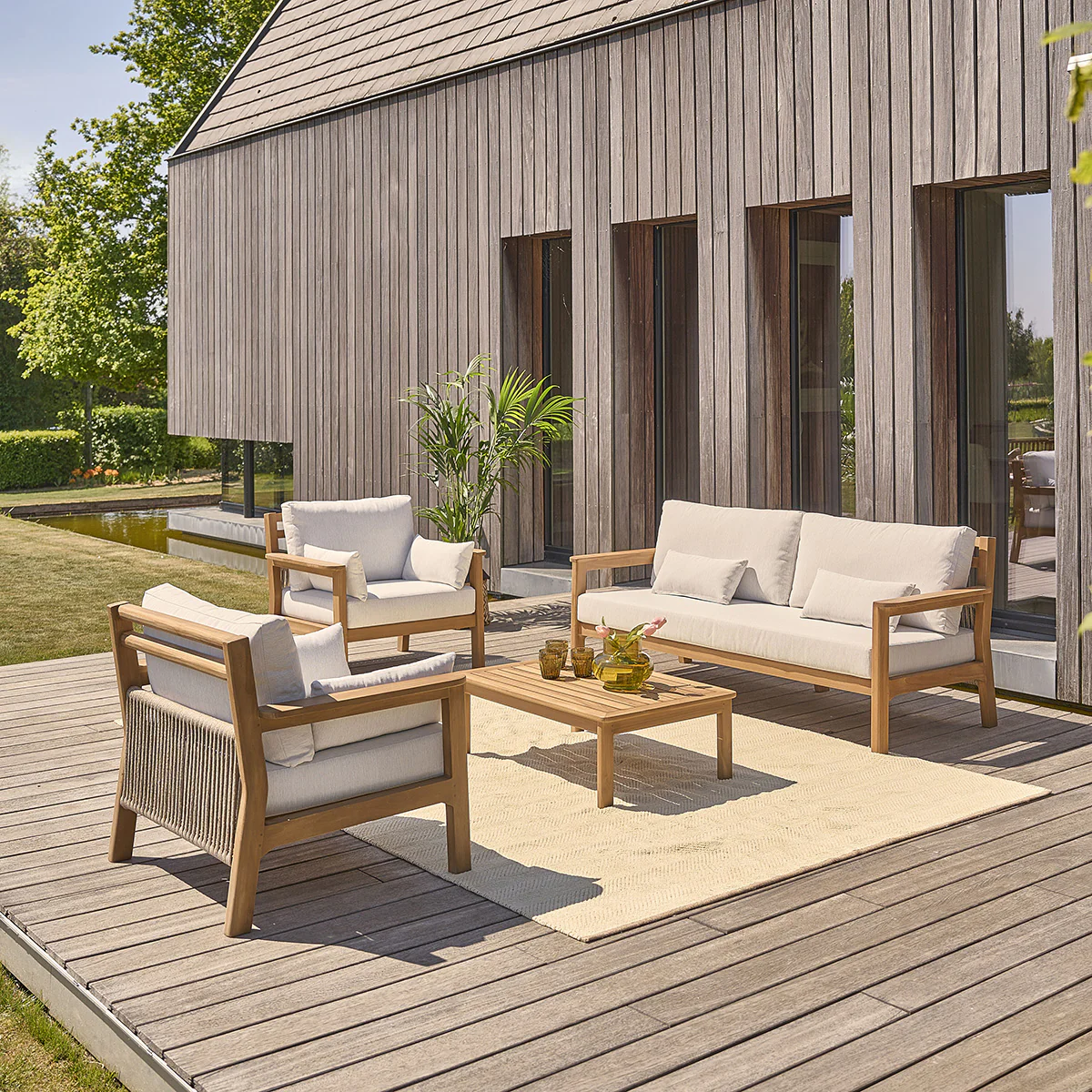 Table basse de jardin en teck massif - Image 5