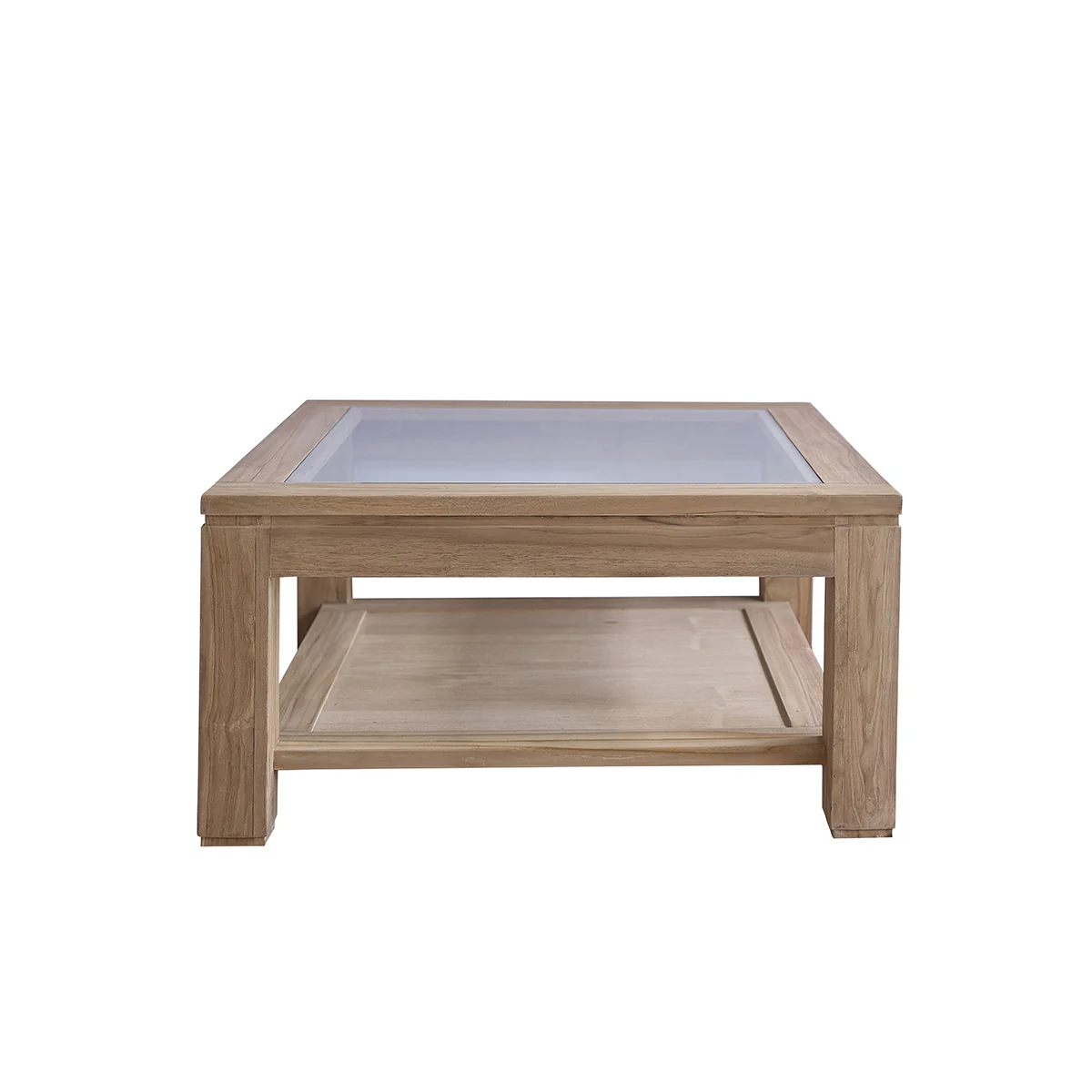 Table basse en teck massif 80 cm - Image 2