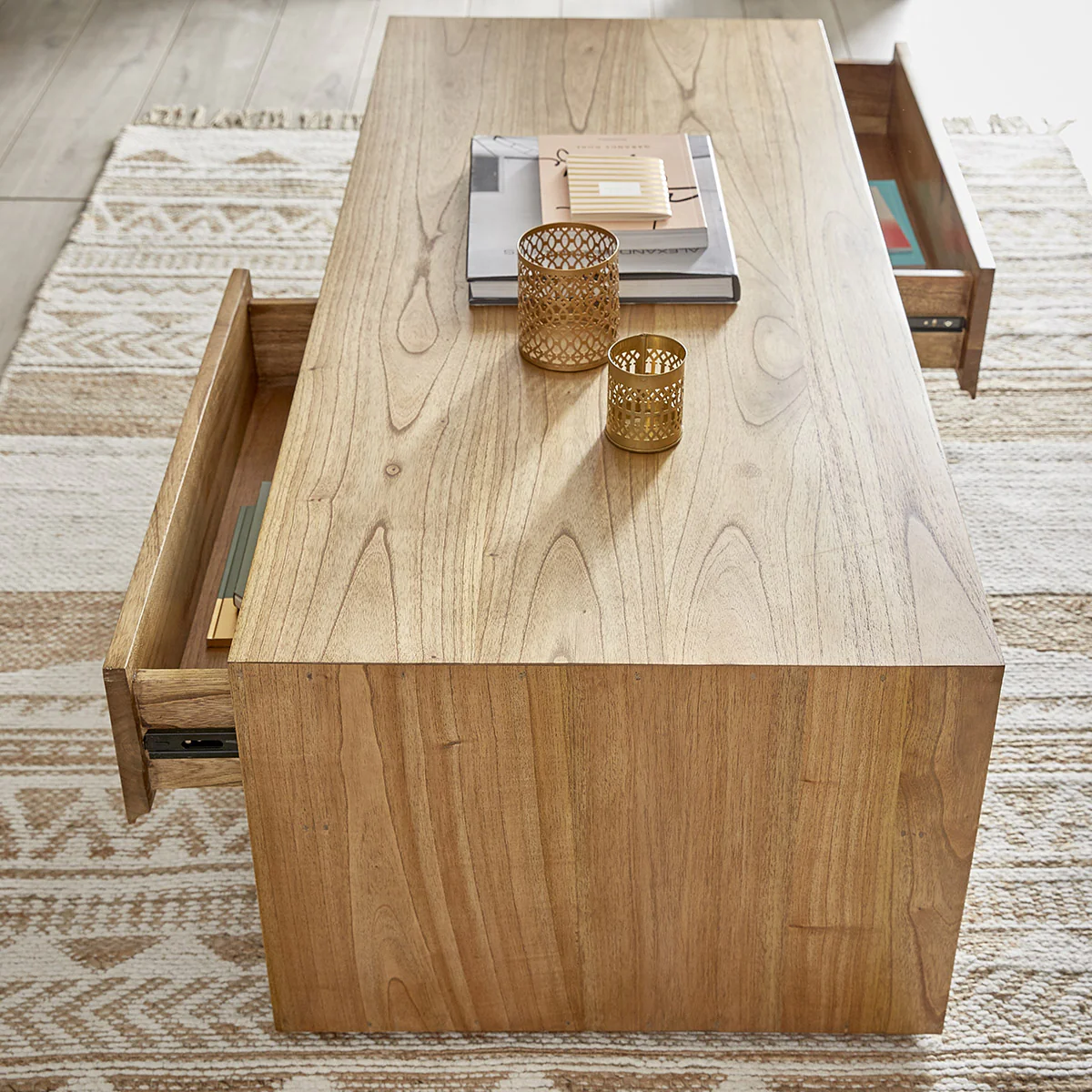 Table basse en mindi massif 140 cm - Image 5