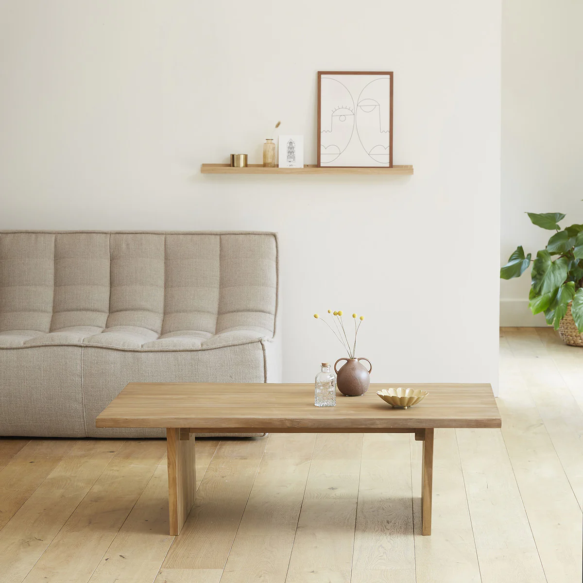 Table basse en teck massif 120 cm - Image 3