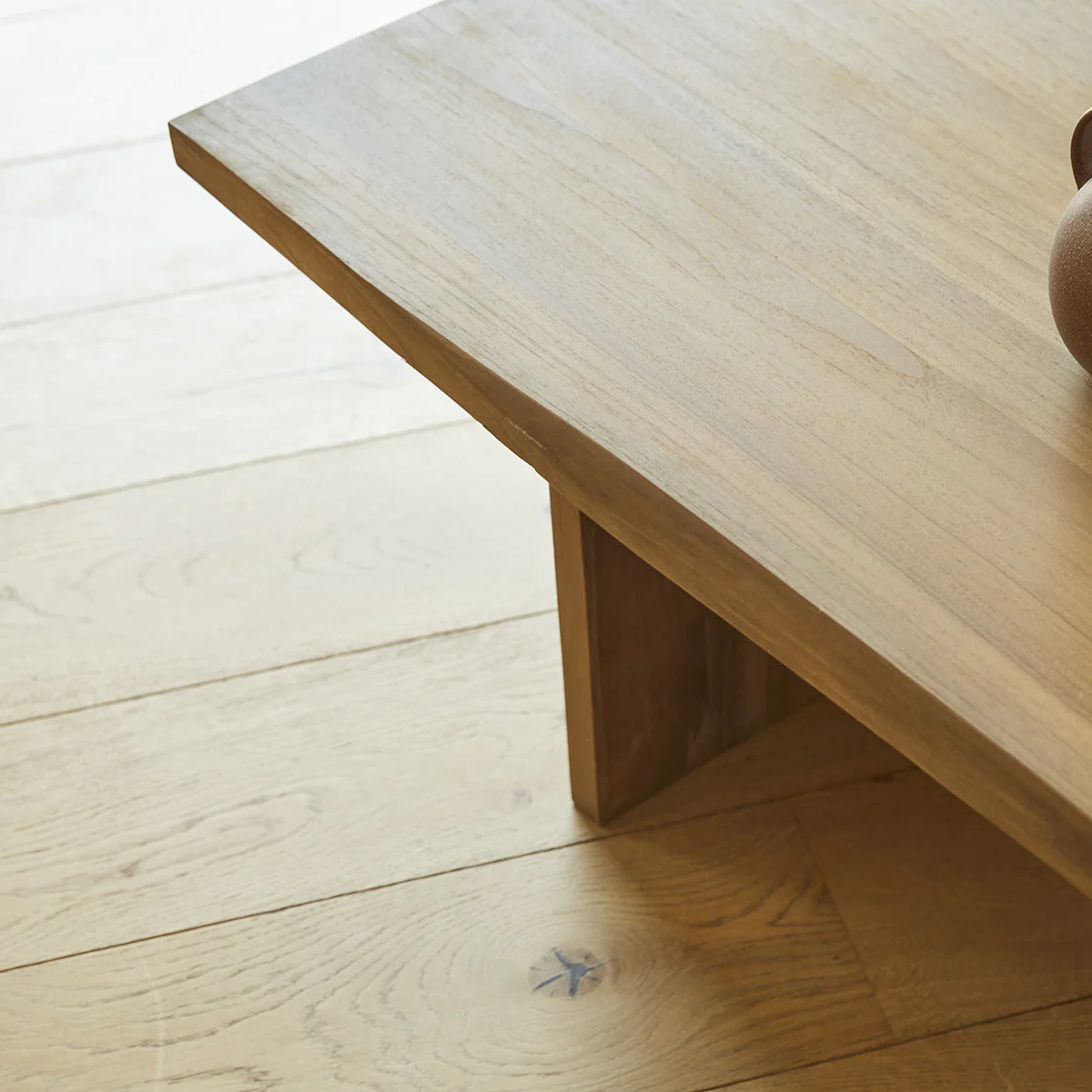 Table basse en teck massif 120 cm - Image 5