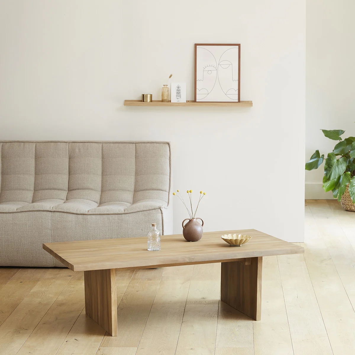 Table basse en teck massif 120 cm - Image 7