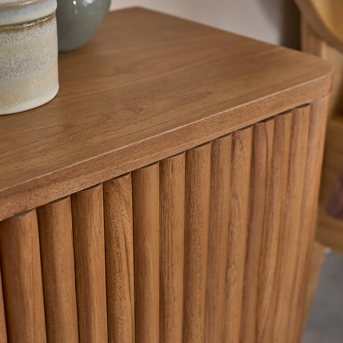 Table de chevet en bois de teck - Image 6