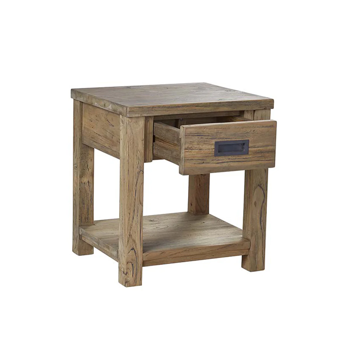 Table de chevet en teck massif recyclé 45 cm - Image 3
