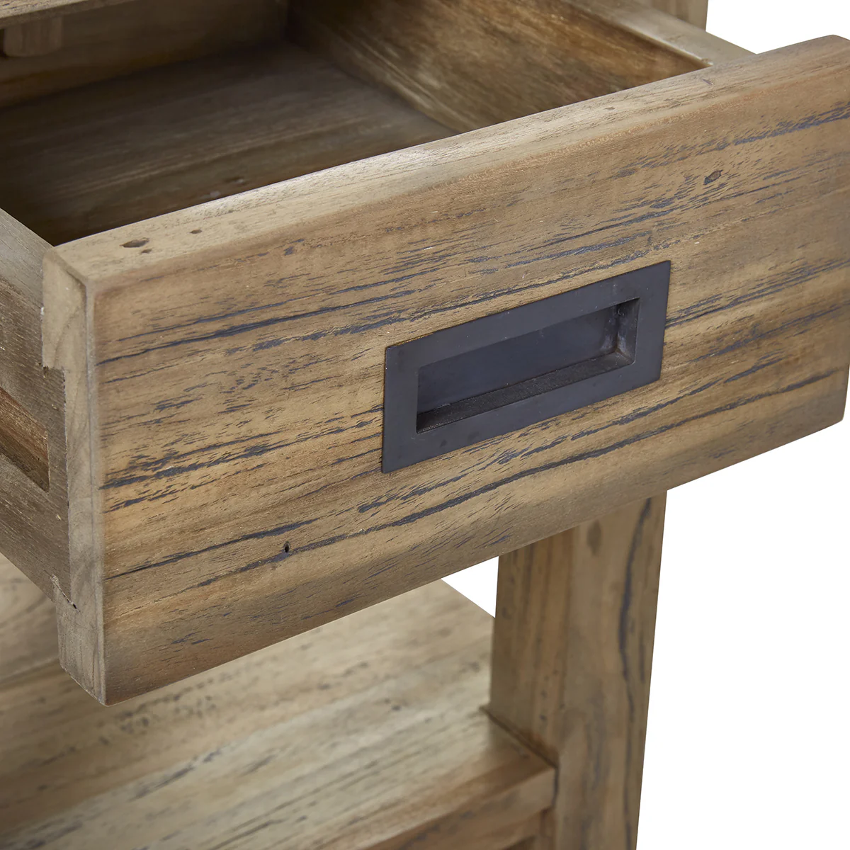 Table de chevet en teck massif recyclé 45 cm - Image 4