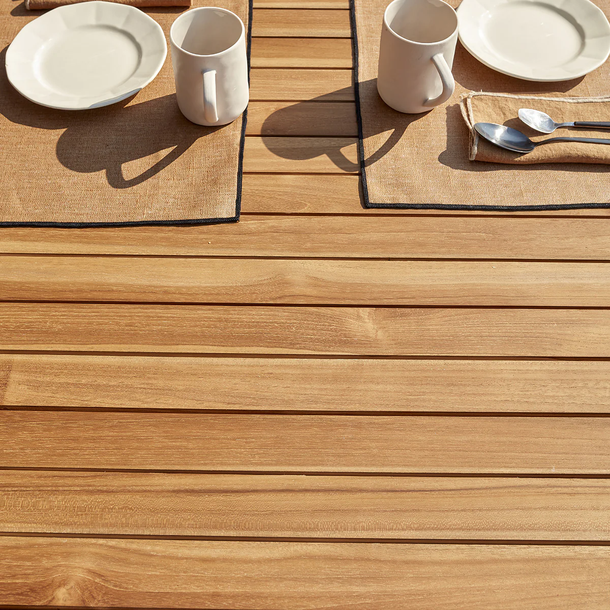 Table de jardin en teck massif 4/6 pers. - Image 4