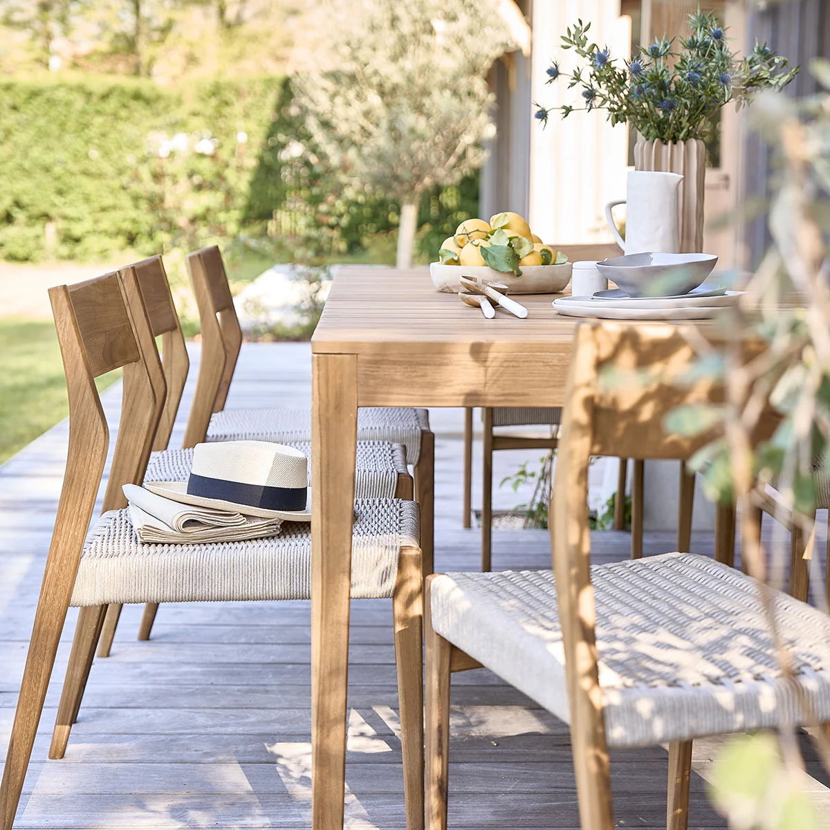 Table de jardin en bois de teck 8 pers. - Image 5