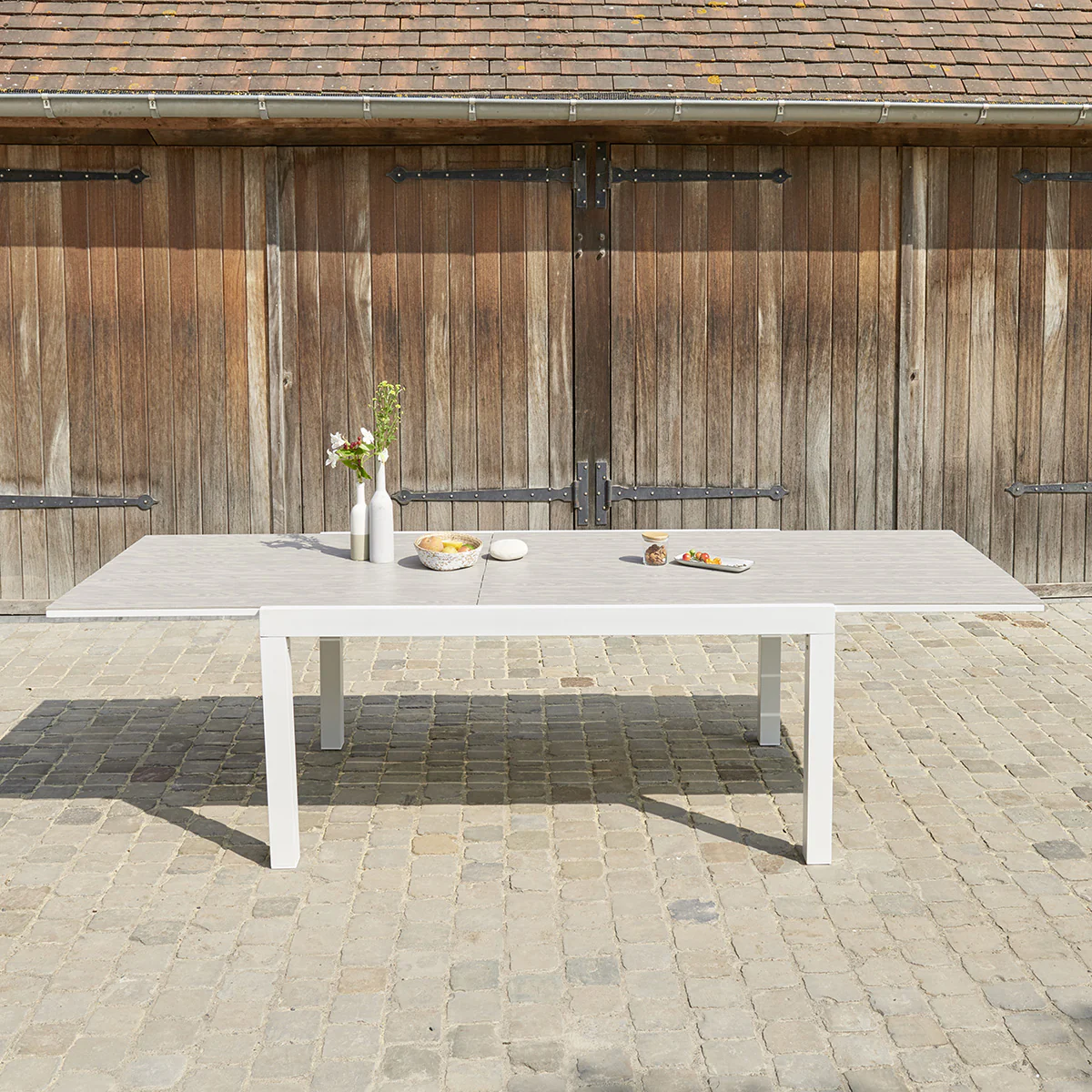 Table de jardin en aluminium extensible 6/10 pers.