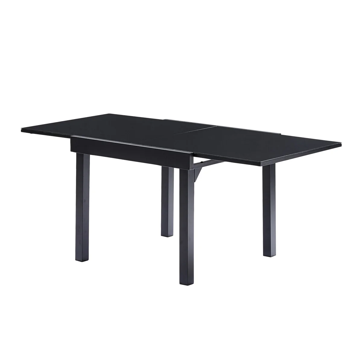 Table de jardin en aluminium extensible noir 4/8 pers. - Image 3