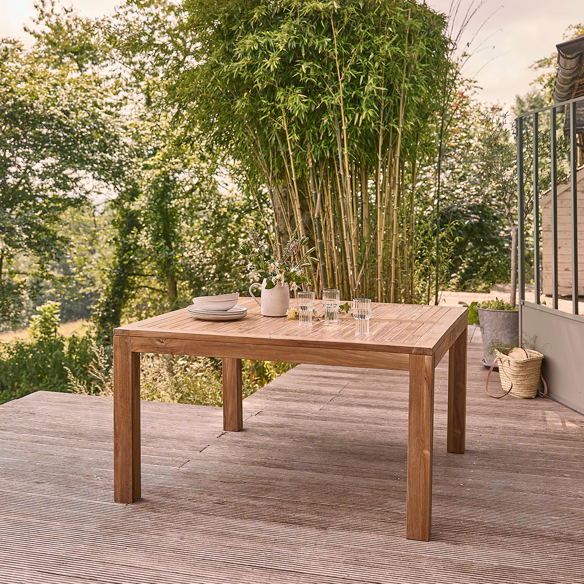 Table de jardin en teck massif 8 pers.
