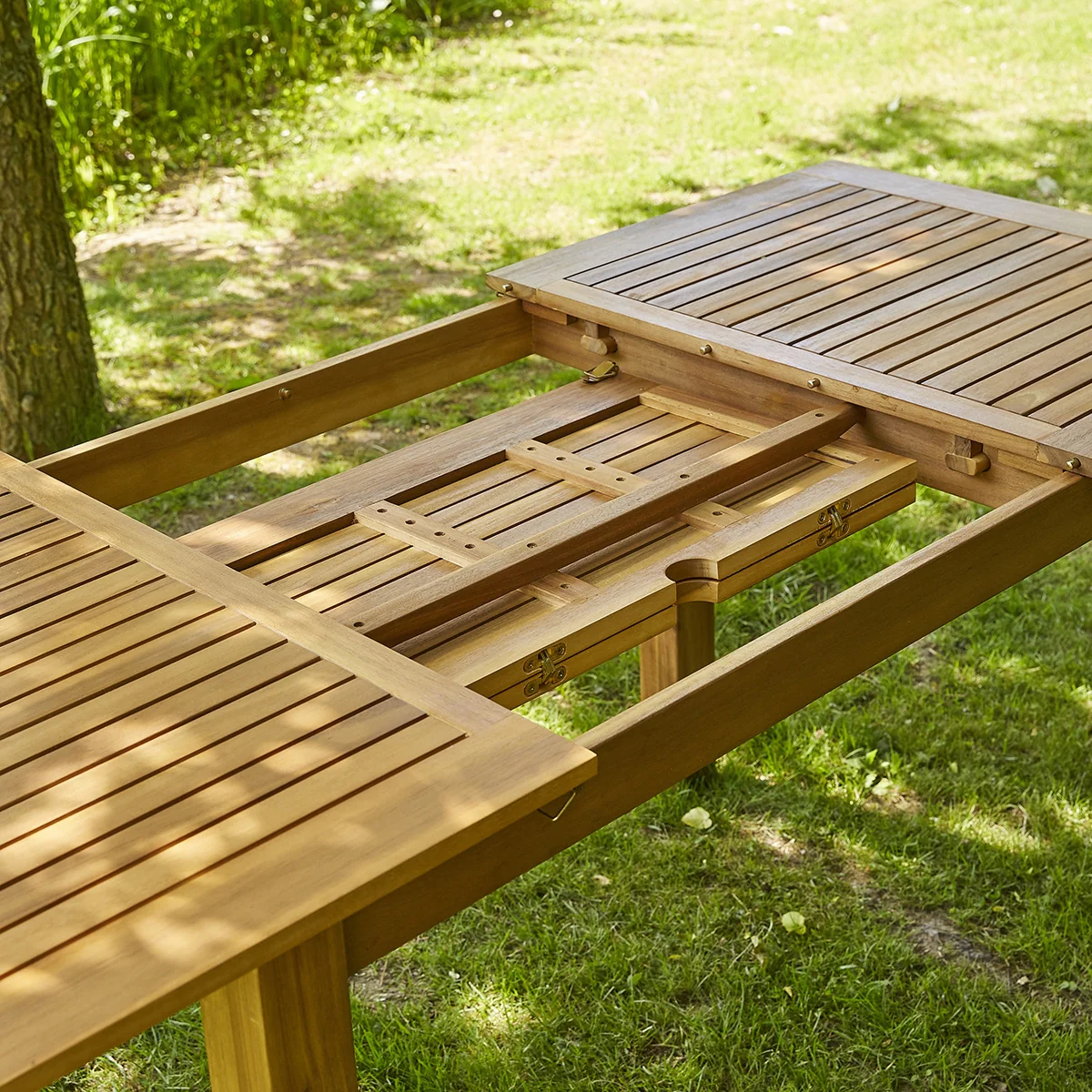 Table de jardin en acacia massif extensible 8/10 pers. - Image 3