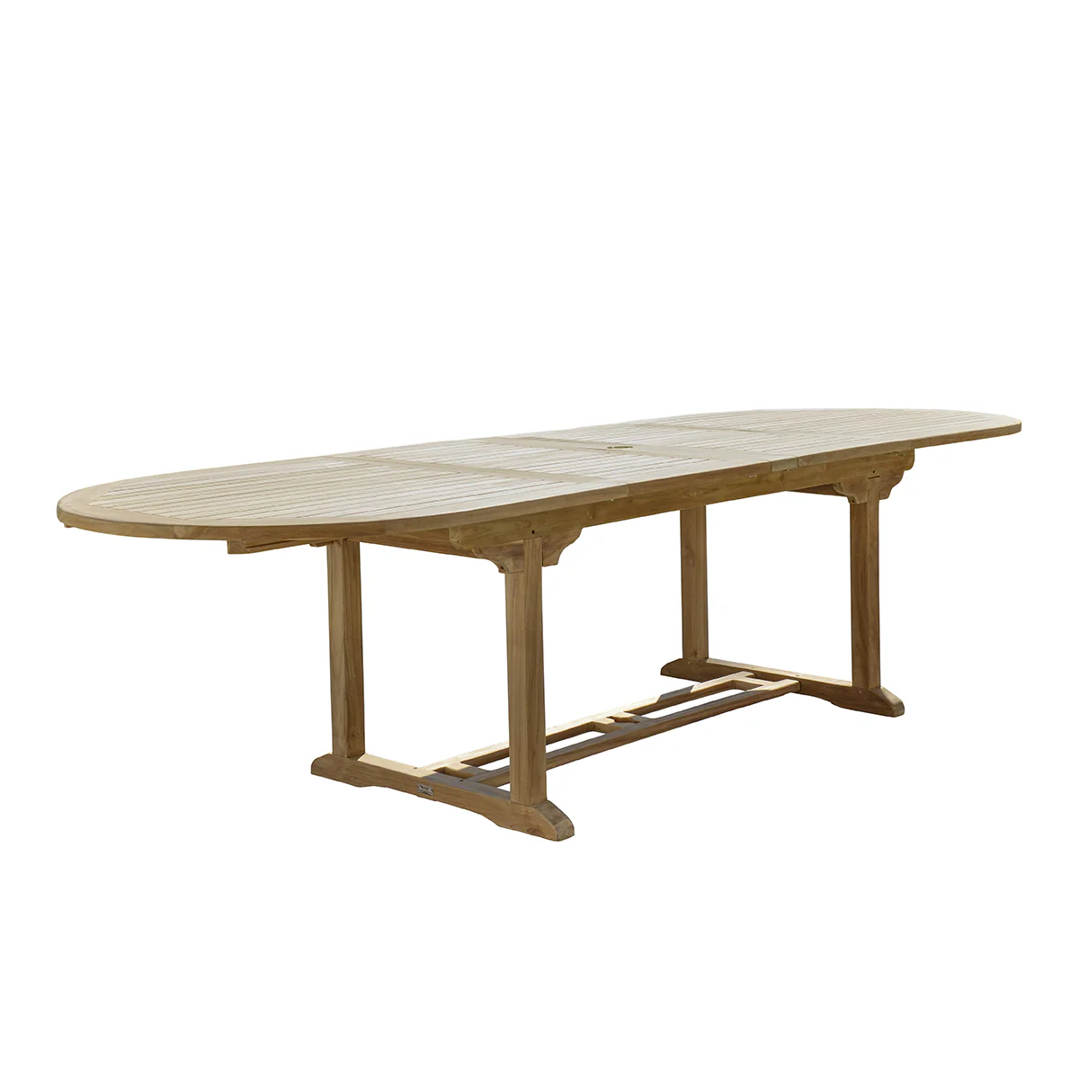 Table de jardin en teck massif extensible ovale 10/12 pers. - Image 2