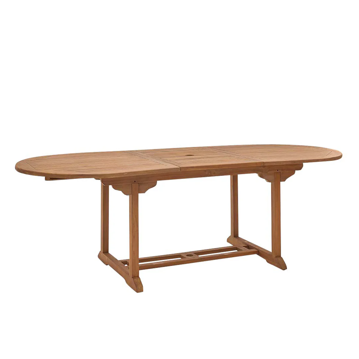 Table de jardin en teck huilé extensible ovale 8/10 pers. - Image 2