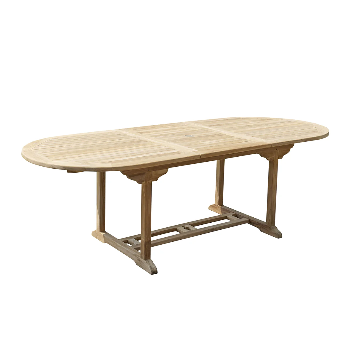 Table de jardin en teck massif extensible ovale 8/10 pers. - Image 2