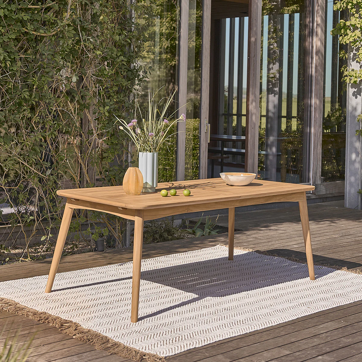 Table de jardin extensible en teck massif 6/8 pers. - Image 3
