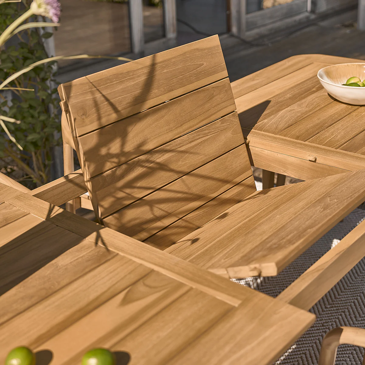 Table de jardin extensible en teck massif 6/8 pers. - Image 4