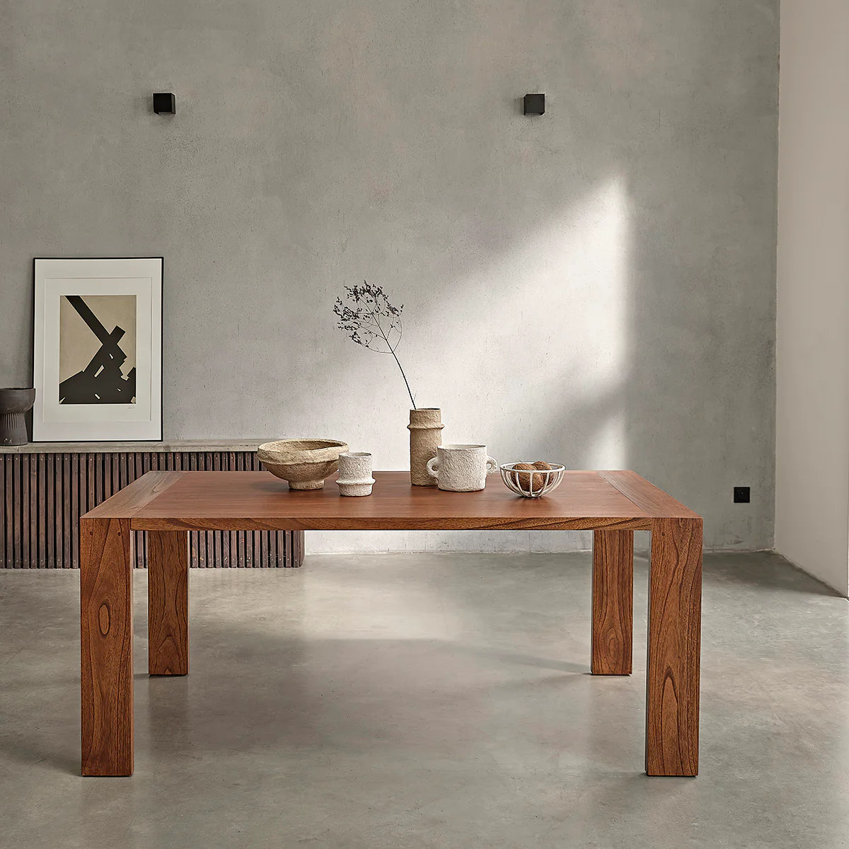 Table en mindi finition noyer 8 pers. - Image 3