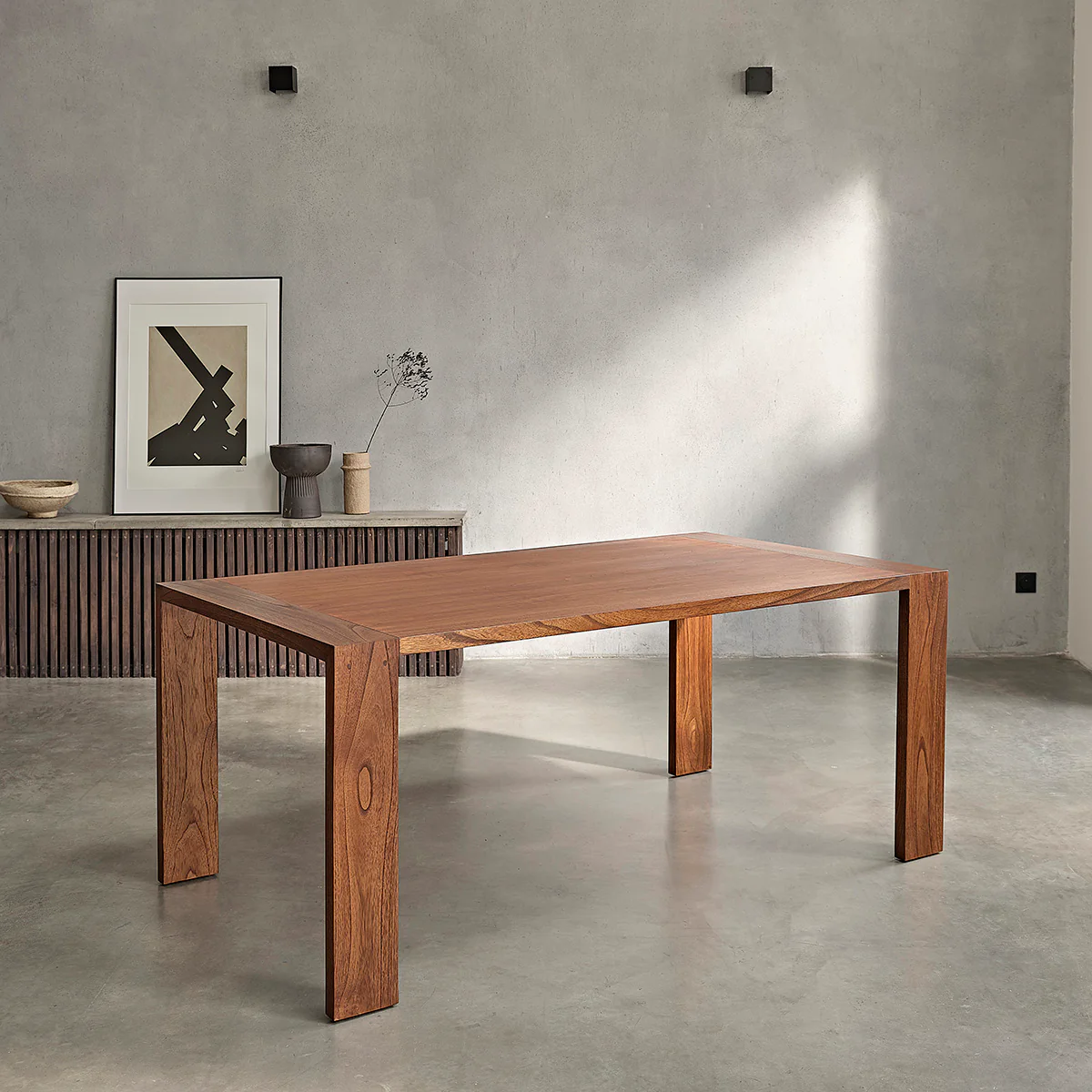 Table en mindi finition noyer 8 pers. - Image 4