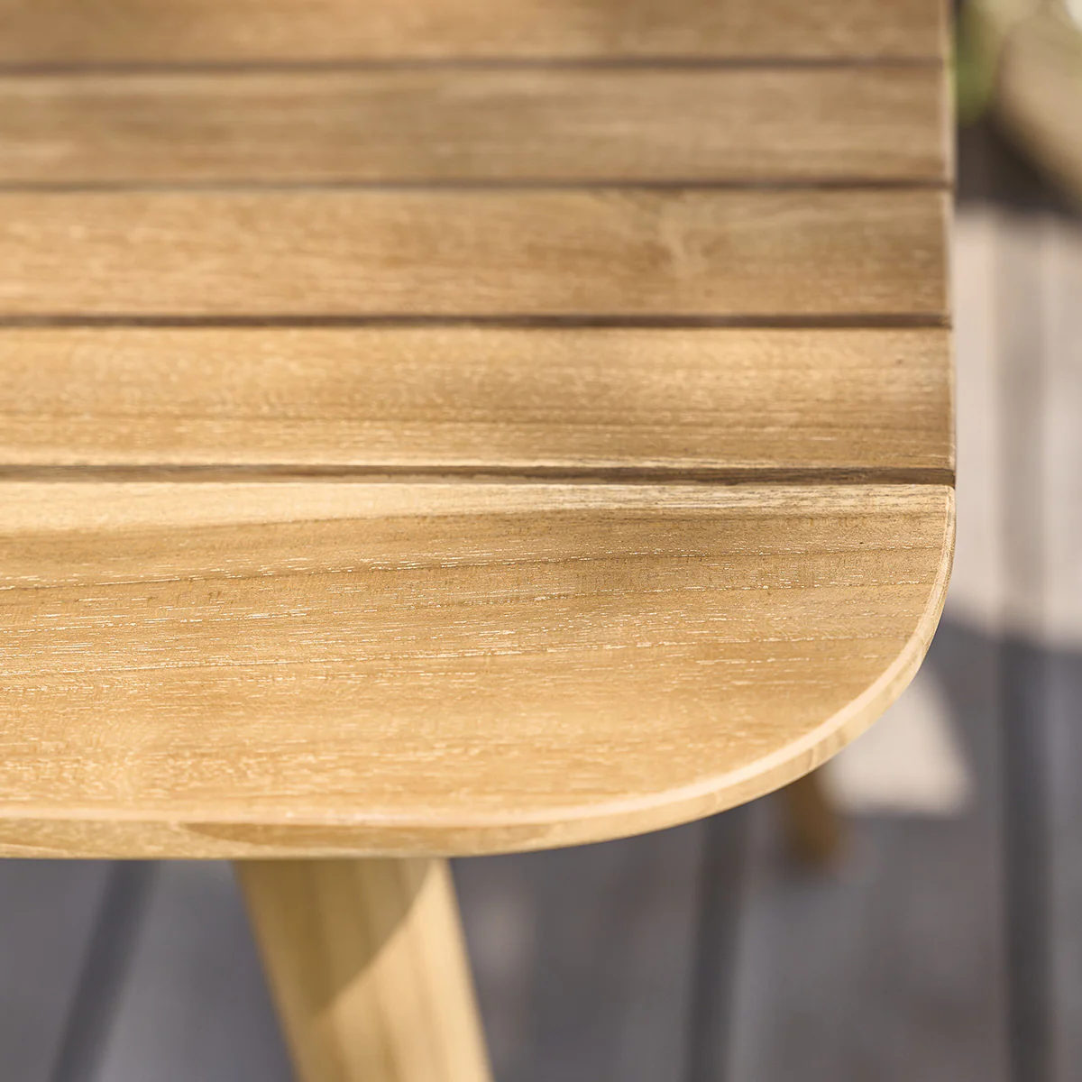 Table de jardin carrée en teck massif 2 à 4 pers. - Image 4