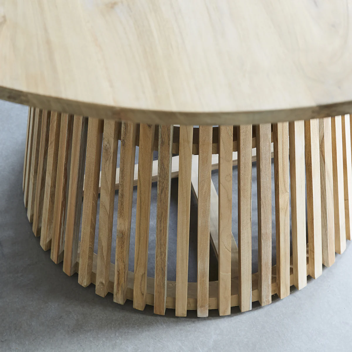 Table en teck massif ronde 4 pers. - Image 3