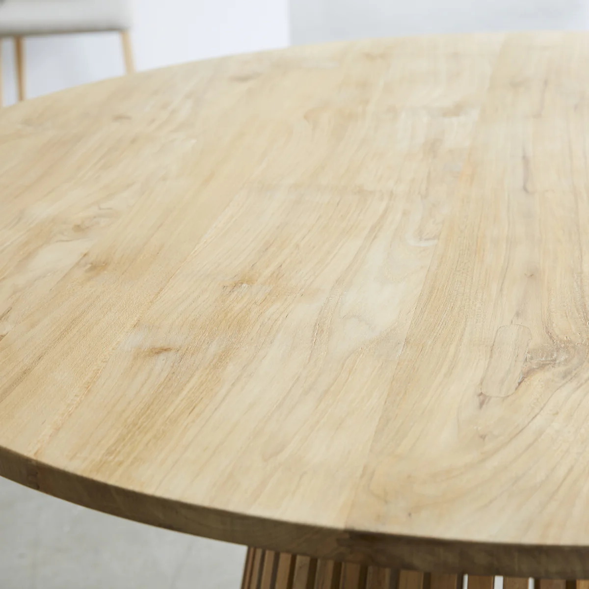 Table en teck massif ronde 4 pers. - Image 5