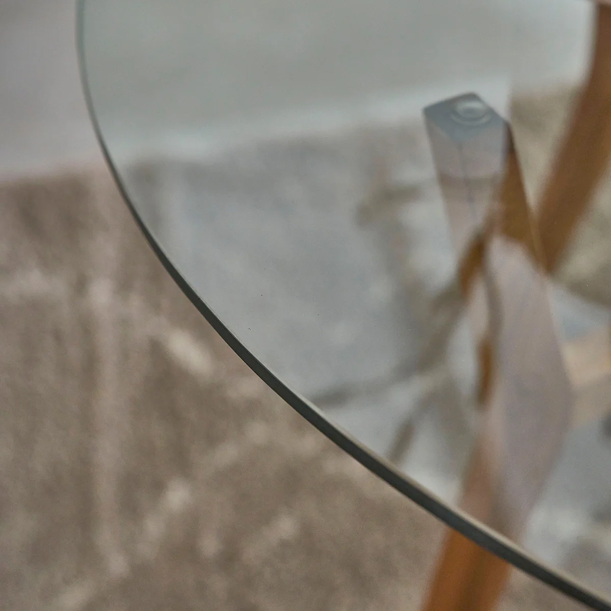 Table en teck massif ronde 4 pers. - Image 4