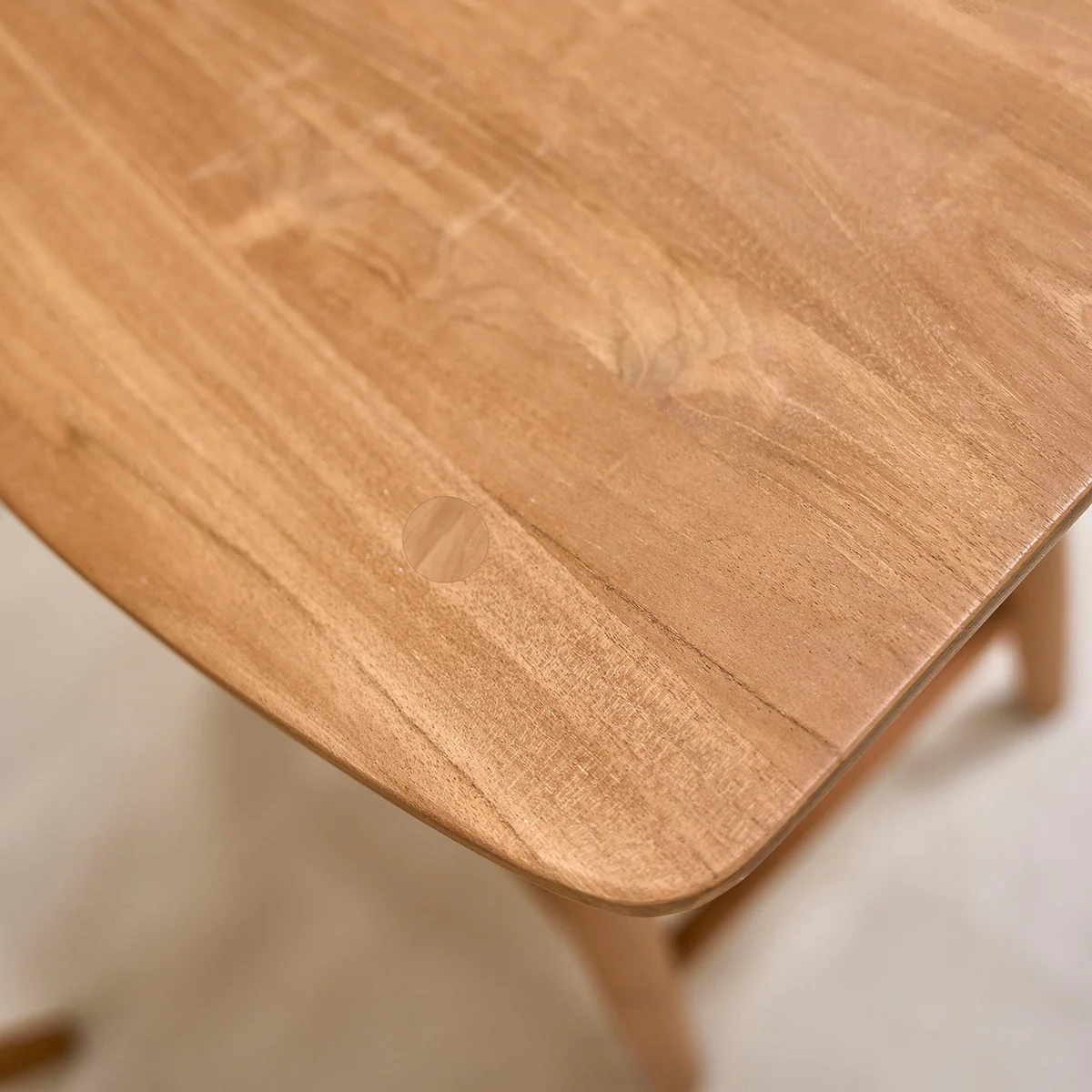 Tabouret de bar en teck massif 65 cm - Image 5